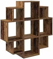 vidaXL Wandregal Altholz 90 x 25 x 90 cm Holzwerkstoff