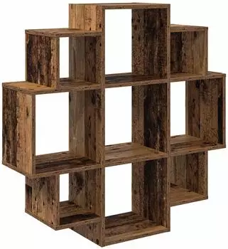 vidaXL Wandregal Altholz 90x25x90cm (8012178)