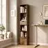 HomCom Bücherregal 6 Ebenen mit Schublade, schmal, braun (836-631V90RB)