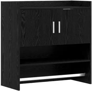 vidaXL Wandregal schwarze Eiche 80x36x80cm (8011380)