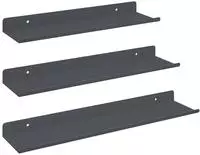vidaXL Schwebendes Regal 3 stk. Anthrazit 40 x 9 x 2,5 cm Stahl