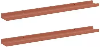 vidaXL Wandregal 2er-Set rot 80x9x3cm Holzwerkstoff (42020003)