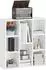 HomCom Bücherregal mit 8 Ebenen, weiß, 74,3x24x80cm