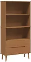 vidaXL B&uuml;cherregal MOLDE 85 x 35 x 170,5 cm Massives Kiefernholz