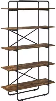 vidaXL B&uuml;cherregal 5 Ebenen, 100x35x175,5cm, R&auml;uchereiche