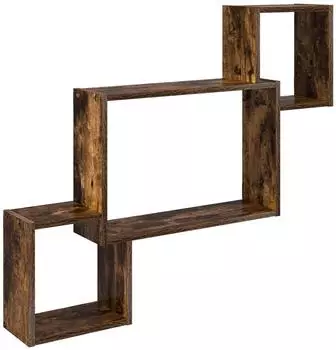 vidaXL Wandregal mit Wandhalterung Raucheiche 91,5x15x76cm