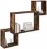 vidaXL Wandregal mit Wandhalterung Raucheiche 91,5x15x76cm