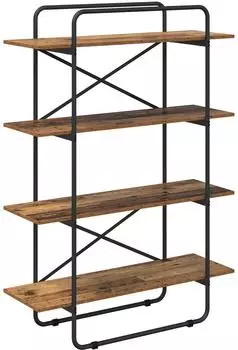 vidaXL Bücherregal 4 Ebenen, Spanplatte Eichenholzoptik, 100x35x140cm