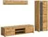 ebuy24 Jam Wohnwand 3-tlg., Eiche Wotan, 235x159x35cm (61-X8BM9W03)