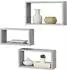 en.casa Mandal Wandregal-Set 3-teilig, Betonoptik (800000475519)