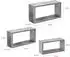 en.casa Mandal Wandregal-Set 3-teilig, Betonoptik (800000475519)