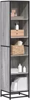 vidaXL B&uuml;cherregal Grau Sonoma 40x35x170,5 cm Holzwerkstoff