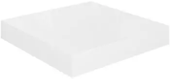 vidaXL Schwebendes Wandregal hochglanz weiß 23x23,5x3,8cm MDF