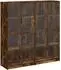 vidaXL Bücherschrank mit Türen Räuchereiche 136x37x142cm (3206521)