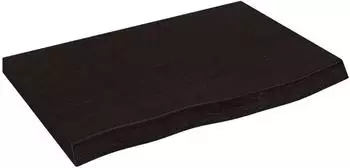 vidaXL Wandregal 60x40cm, Massivholz Eiche, dunkelbraun (363768)