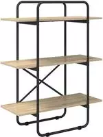 vidaXL B&uuml;cherregal 3 Ebenen 80 x 35 x 105 cm PB Sonoma-Eiche