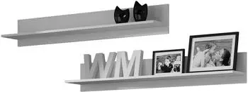 Mirjan24 Soho S05 Wandboard 2er-Set, wei&szlig;, 125x20x20cm (800001207434)