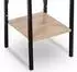 Woltu Standregal 4 Ablagen Holz und Stahl, 34x35x148cm, schwarz/helle Eiche (RGB9284hei)