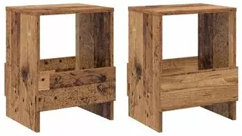 vidaXL Magazinregal 2 Stk. Altholz 35x30x45cm
