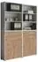 BMG Office Edition Set 20 Schrankwand mit Schubladen, lichtgrau/Gold Harbor Oak (VKE.LGGH-SW-SET20)
