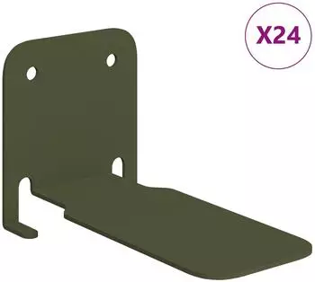 vidaXL Schwebendes Wandregal 24-tlg. olivgr&uuml;n
