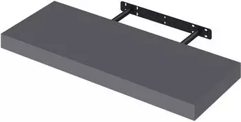 Woltu Wandregal MDF, unsichtbare Befestigung, 60x22,9x3,8cm, dunkelgrau (RG9319dgr)