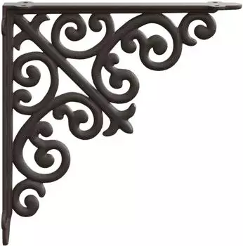 vidaXL Wandregalhalterungen 12 Stk. antikbraun 24x24x3,5cm Stahl