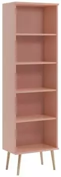 Bettso IKON B&uuml;cherregal 5 F&auml;cher, rosa, 46x180cm
