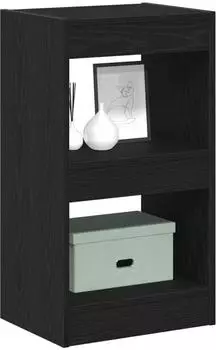 vidaXL B&uuml;cherregal 2 Ebenen, Holzwerkstoff, schwarze Eiche, 40x30x71,5cm (862718)