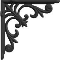 vidaXL Wandregalhalterungen 12 stk. Schwarz 10 x 10 x 2.8 cm Stahl