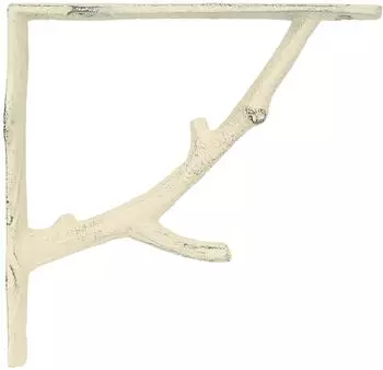 vidaXL Wandregalhalterungen antikwei&szlig;, 12 Stk., 21,5x21,5x3,5cm