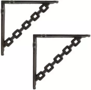 vidaXL Wandregalhalterungen 2 Stk. antikbraun 14,5x14,5x3cm Stahl