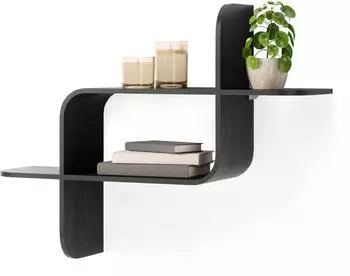 Umbra Montage Shelf geometrisch, Holz, 48x16x64cm