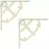 vidaXL Wandregalhalterungen 2 Stk., antik weiß, 21x21x3,5cm, Stahl