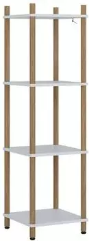VICCO Bivio Eckregal 4 Ablagefl&auml;chen wei&szlig;/Kiefer 30x102,5cm