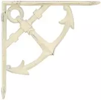 vidaXL Wandregalhalterungen 12 stk. Antik Wei&szlig; 14.5 x 14.5 x 3.5 cm