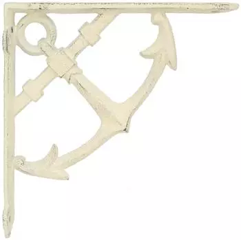 vidaXL Wandregalhalterungen 12 Stk. antik wei&szlig; 14,5x14,5x3,5cm (42038906)