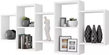 Mirjan24 Trio 001 Wandregal 161x65x18cm, wei&szlig;