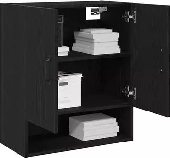 vidaXL Wandschrank 60x30x70cm Holzwerkstoff, schwarze Eichen-Optik (862798)