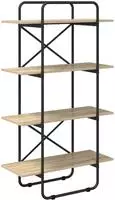 vidaXL B&uuml;cherregal 4 Ebenen 80 x 35 x 140 cm PB Sonoma-Eiche
