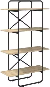 vidaXL B&uuml;cherregal 4 Ebenen, Sonoma-Eiche, 80x35x140cm