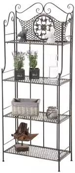 CLP Standregal Anika, klappbar, 4 Regalb&ouml;den, Eisen, bronze