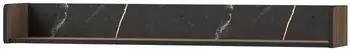 Bettso PRESTIGO Wandregal, schwarzer Marmor / Nussbaum, 120x14x21cm