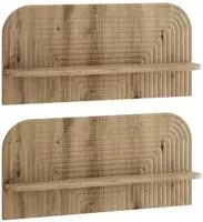 vidaXL Wandregal 2 stk. Artisan-Eiche 80.5 x 13.5 x 37.5 cm