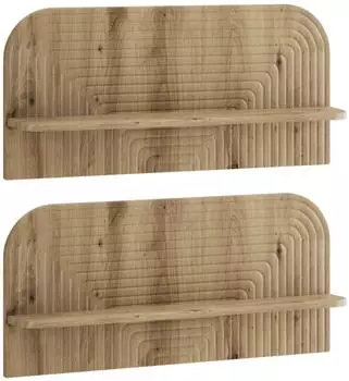 vidaXL Wandregal 2-tlg. Artisan-Eiche 80,5x13,5x37,5cm
