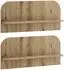 vidaXL Wandregal 2-tlg. Artisan-Eiche 80,5x13,5x37,5cm