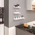 Woltu Wandregal 3er-Set Bilderleiste, MDF, weiß (RG9491ws)