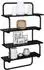 vidaXL Wandregal 4-stufig, schwarz, Eichen-Optik, 60x24,5x104cm (8006085)