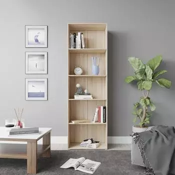 VICCO Bob B&uuml;cherregal 5 F&auml;cher, Sonoma Eiche, 60x190cm (40279)