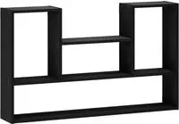 vidaXL Wandregal Schwarz 100 x 17 x 60 cm Holzwerkstoff